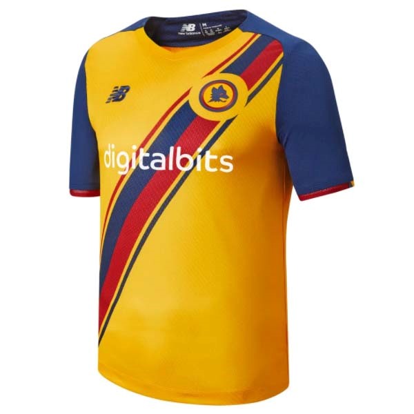 Tailandia Camiseta AS Roma Tercera equipo 2021-22 Amarillo